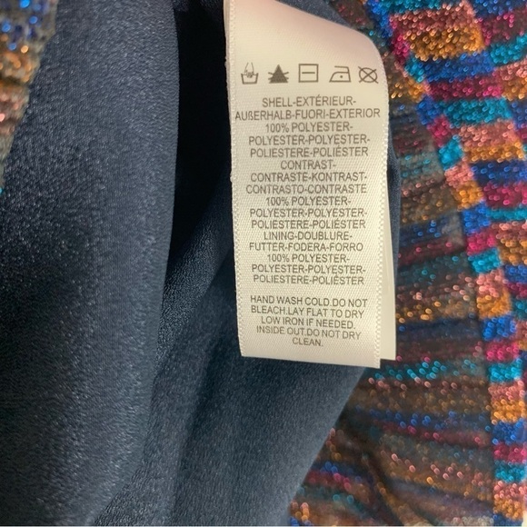 NWT Dress the Population Rosalie Strapless Metallic Chevron Dress Size XS - Picture 14 of 16